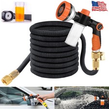 25ft, 50ft, 75ft, 100ft, Expanding Water Hose No-Kink Garden Hose with Nozzle