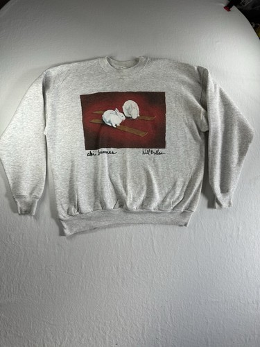 Vintage Will Bullas 'Snow Bunnies' 1998 Artist Series Sweatshirt Size XL 90s