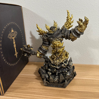 World of Warcraft 15th Anniversary Ragnaros Statue, Art Prints, Mouse Pad