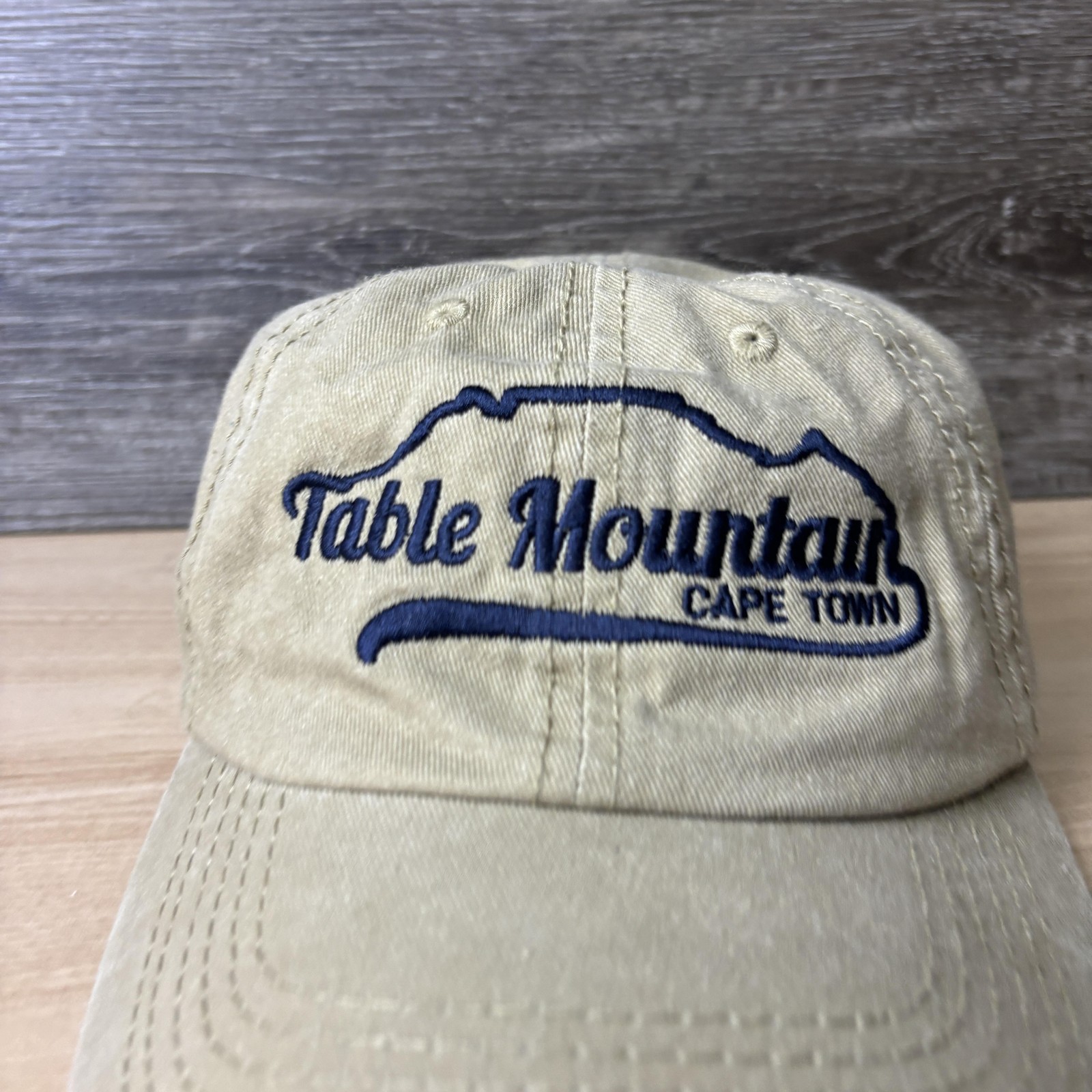 Table Mountain Cape Town Hat Cap Strap Back Khaki… - image 2