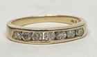 14K Yellow Gold 7 Diamond Band Aprx 0.28 CTW 2.3 Grams Size 6 — photo 8