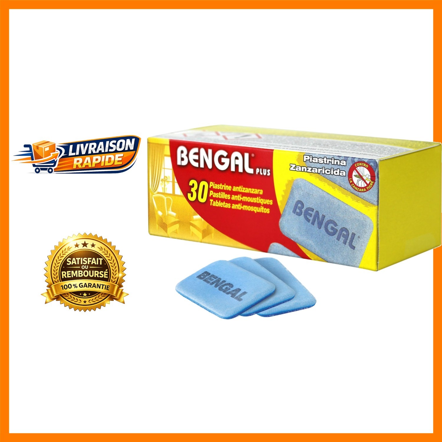Plaquettes Anti-Moustiques Bengal pour Chambre à Coucher et Nuit Paisible d'Été