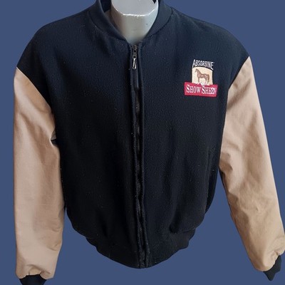 Letterman Jacket Large Vintage Absorbine Show Sheen Equestrian Western 1990's
