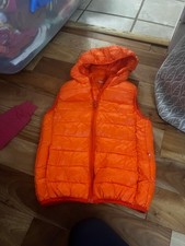 boys small light orange puffer vest