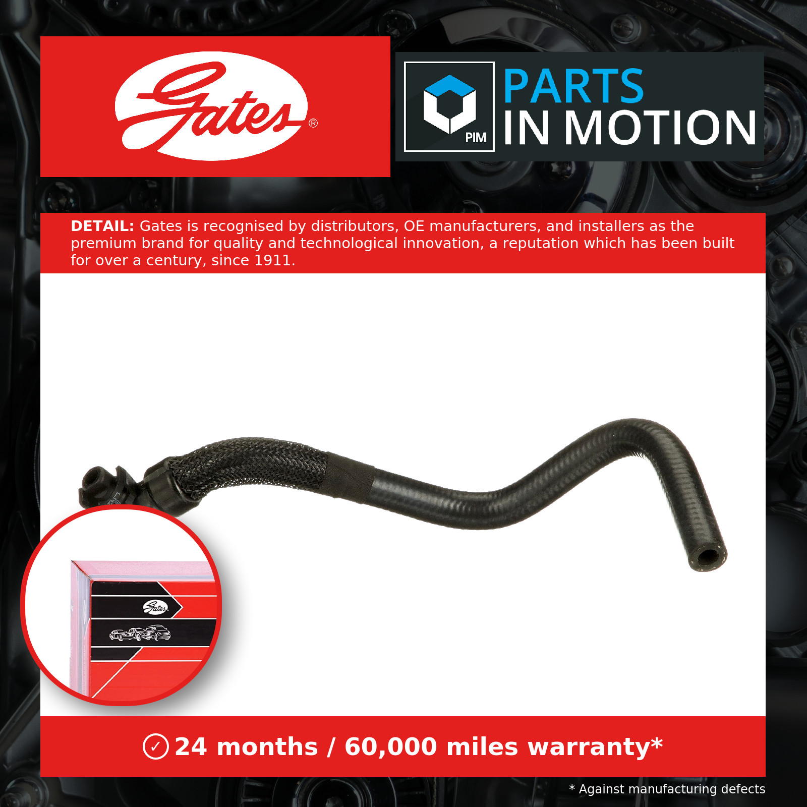 Heater Hose fits VAUXHALL CORSA D 1.2 09 to 14 Coolant Gates 1336027 1337868 New - Image 9