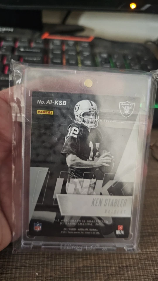 2017 Panini Absolute Ink- Ken Stabler Auto /12 - Image 2 of 2