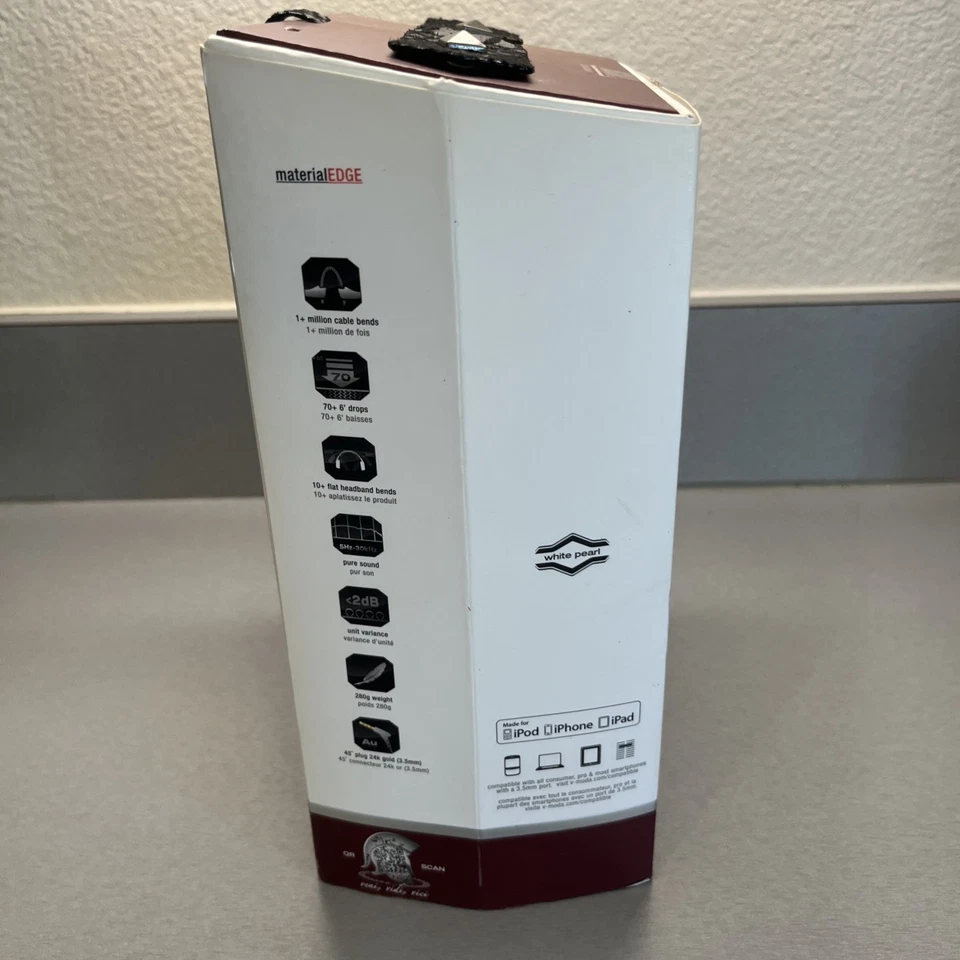 Auriculares V-MODA Crossfade LP Blanco Perla/Gris/Plateado Con Caja Todos los Accesorios Leer Foto 4 de 4