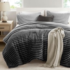 Intelligent Design Avril King Comforter Set Reversible 3 Piece, Grey Ombre