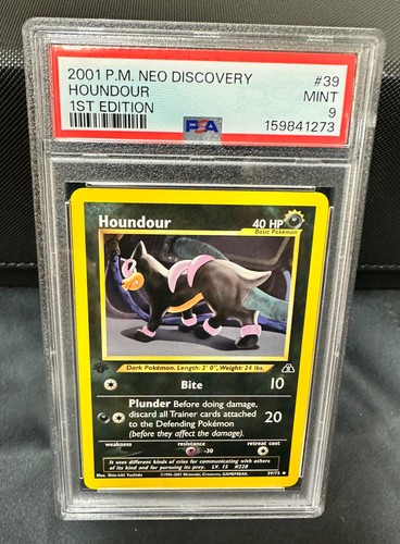 Houndour (1st Edition) graded PSA 9 for sale on eBay