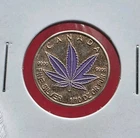 CMC Mint Purple Cannabis - 1/10 troy oz .999 Fine SILVER Mini Coin Round Bar