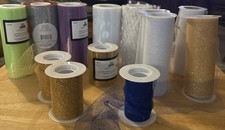 Tulle 6 On Roll At Least 300 Yards 3 Glittery Shiny Sparkles Assorted Colors