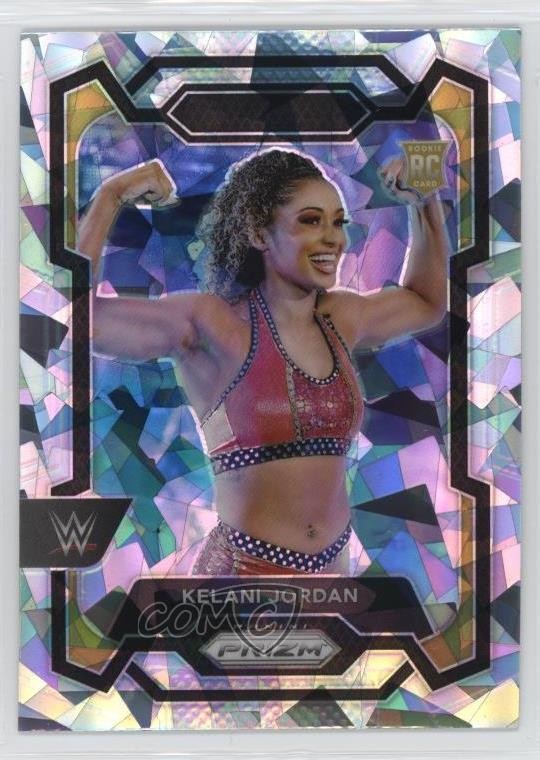 2024 Panini Prizm WWE Ice Prizm Kelani Jordan #127 Rookie RC 02l5