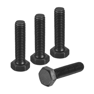 4Pcs pour M6-1 x 25mm Boulon Hexagonal Inversé à Tête, Acier Carbone Noir - Photo 1/4