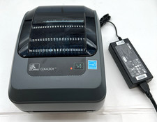 Zebra GX430T Thermal Transfer Label Printer W/Power Supply