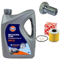 MotoröL Filter Set 10W-40 4 Liter + ÖLablassschraube FüR BMW 3Er 5Er E30 E36 E34