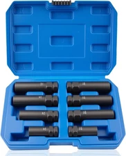 6 Spline & 7 Spline Lug Nut Socket Set Spline Lug Nut Lock Key Locking Wheel Lug