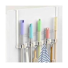 Broom Holder Over The Door Drilling Free Mop and Broom Holder with ... Fast Ship