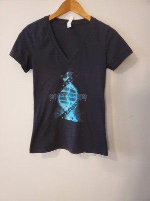 Disturbed Evolution BELLA+CANVAS Women's Band Concert V-Neck  T-Shirt Black M