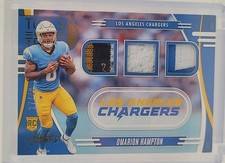 2025 Absolute OMARION HAMPTON Tools of the Trade Triple PRIME 27/49 Chargers RC