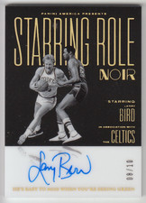 2024-25 Panini Noir Larry Bird #SRL-LBI Starring Role Autographs Gold Auto /10