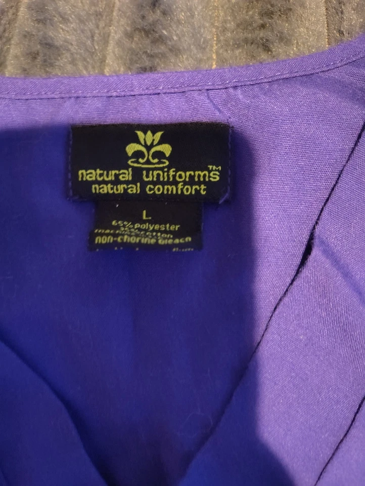 Uniformes exfoliantes morados para mujer talla L confort natural Foto 4 de 4