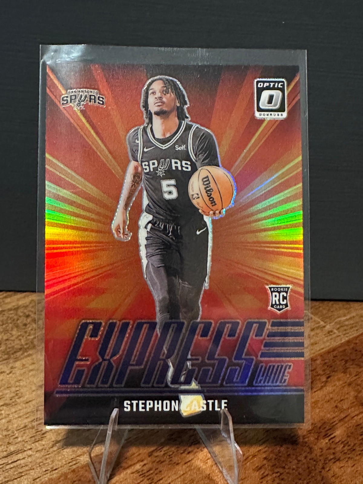 2024-25 Donruss Optic Stephon Castle Express Lane RC Purple #1 Spurs