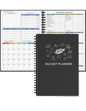 Budget Planner - Monthly Finance Organizer with Expense 5.6Wx8.5L Sliver NEW