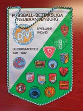 DDR Fussball Bezirksliga Neubrandenburg Wimpel Saisonwimpel 1982/83