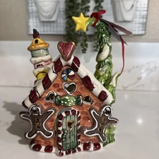 Blue Sky Clayworks Gingerbread House Tea Light Candle Holder