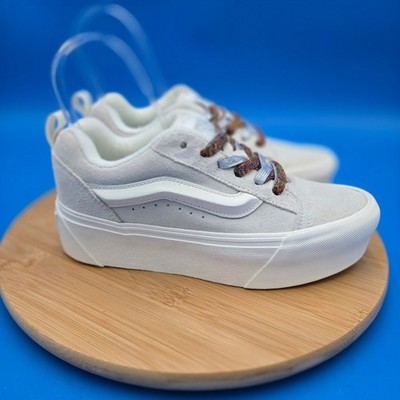 Vans Knu Stack White Chunky Platform Sneakers Skate Womens 7 Mens 5.5 NEW NWOB