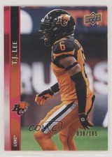 2021 Upper Deck CFL Red 38/165 TJ Lee #182 7l6