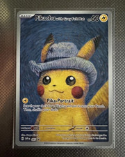 Pokemon TCG Van Gogh Museum Pikachu Grey Felt Hat SVP 085 Promo Card SEALED