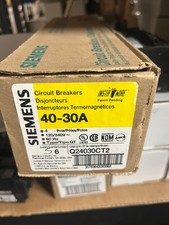 (5) pack Siemens Q24030CT2 Quad Circuit Breaker, 120V, 40A, 30A, New In Box!