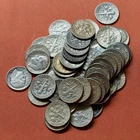 Roosevelt Silver Dimes Lot (49 ct) Circulated US Coins