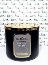 New White Barn 3 Wick Candle Mahogany Teakwood Intense