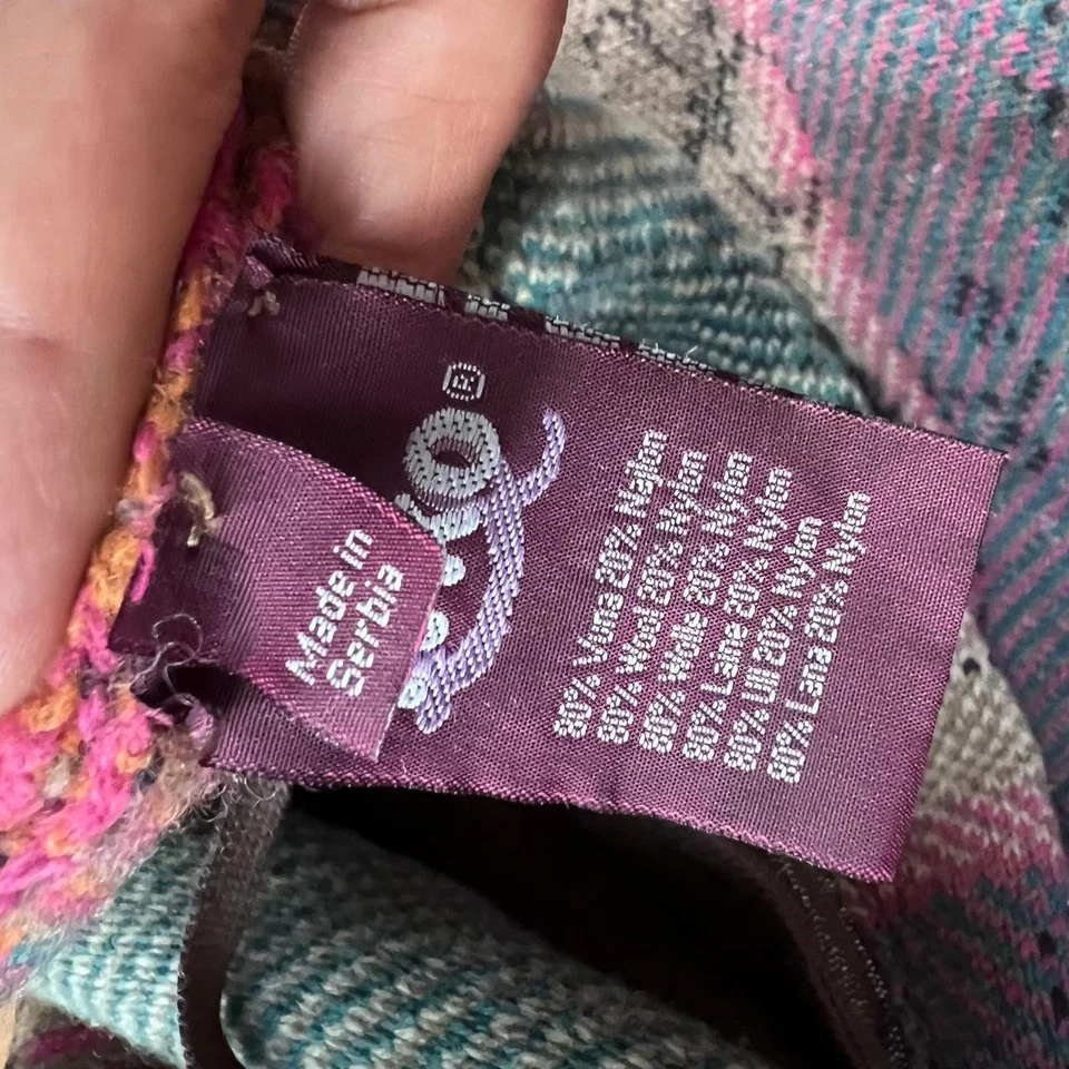 Abrigo largo floral de invierno ivko con capucha tejido manga larga talla 44 Foto 4 de 4