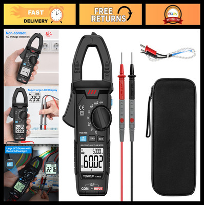 Digital Clamp Meter 600A TRMS Multimeter Auto-ranging with Backlight & NCV, AC/D