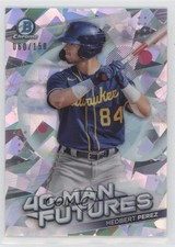 2021 Bowman Chrome 40-Man Futures Atomic Refractor 60/150 Hedbert Perez 0s9t