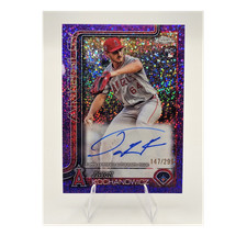 Topps Chrome 2025 Jack Kochanowicz Rookie Auto Purple Speckle /299 Angels