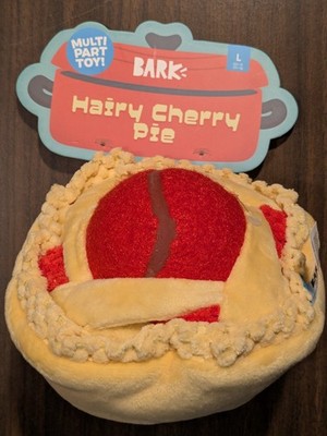 Bark Hairy Cherry Pie L Dog Toy - Squeaks, crinkles, multi-part