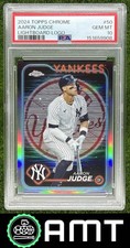 Aaron Judge PSA 10 2024 Topps Chrome Lightboard Logo Refractor Yankees 9908