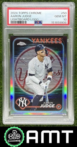 Aaron Judge PSA 10 2024 Topps Chrome Lightboard Logo Refractor Yankees 9908