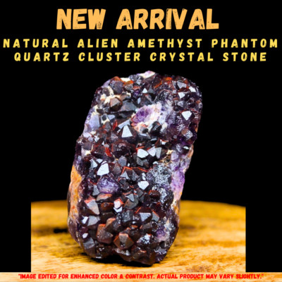 120g Raw Alien Amethyst Phantom Cluster   Natural Crystal Stone Telangana 