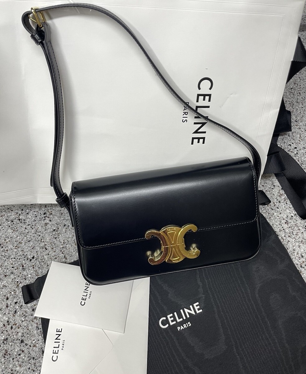 CELINE｜ (TRIOMPHE DIANE SHOULDER BAG IN CALFSKIN (12055 CELINE]TRIOMPHE DIANE SHOULDER BAG IN CALFSKIN (120553BF4