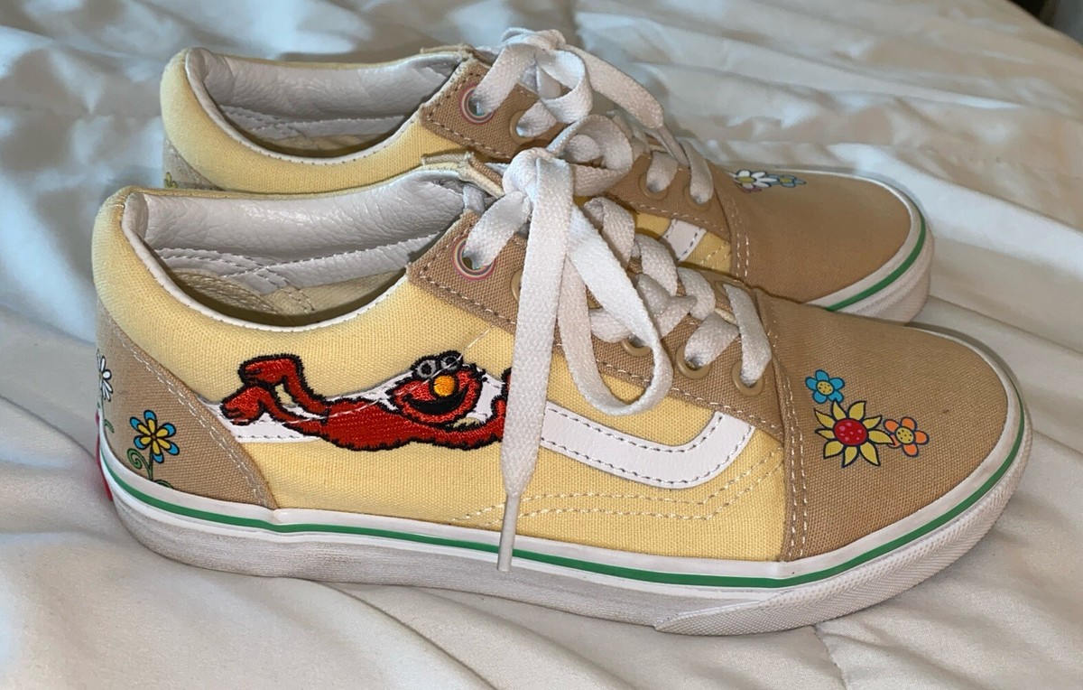 Vans X Sesame Street Old Skool Sneakers Youth 3 Yellow Tan