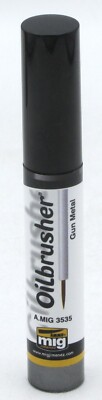 AMMO AMIG-3535 Gun Metal (Oilbrusher) Oil Paint for Models by Mig Jimenez Iron