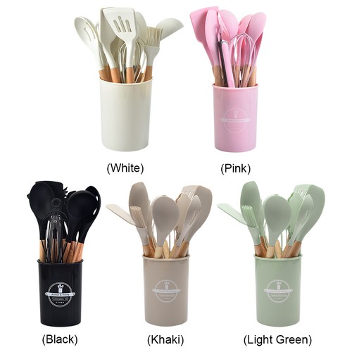 12Pcs Kitchen Utensil Set Heat-Resistant Cookware with Holder Kitchen Supplies - Picture 2 of 27
