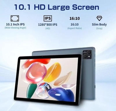 PRITOM 10.1 Inch Android Tablet, Android 13 Tablet With Keyboard Mouse Set 