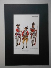 VINTAGE MILITARY PRINT- UNIFORMS AMERICAN REVOLUTION- BRITISH FOOT GUARDS