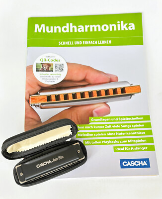 Mundharmonika Cascha Master Edition Blues HH 2058 mit Lehrbuch und Box